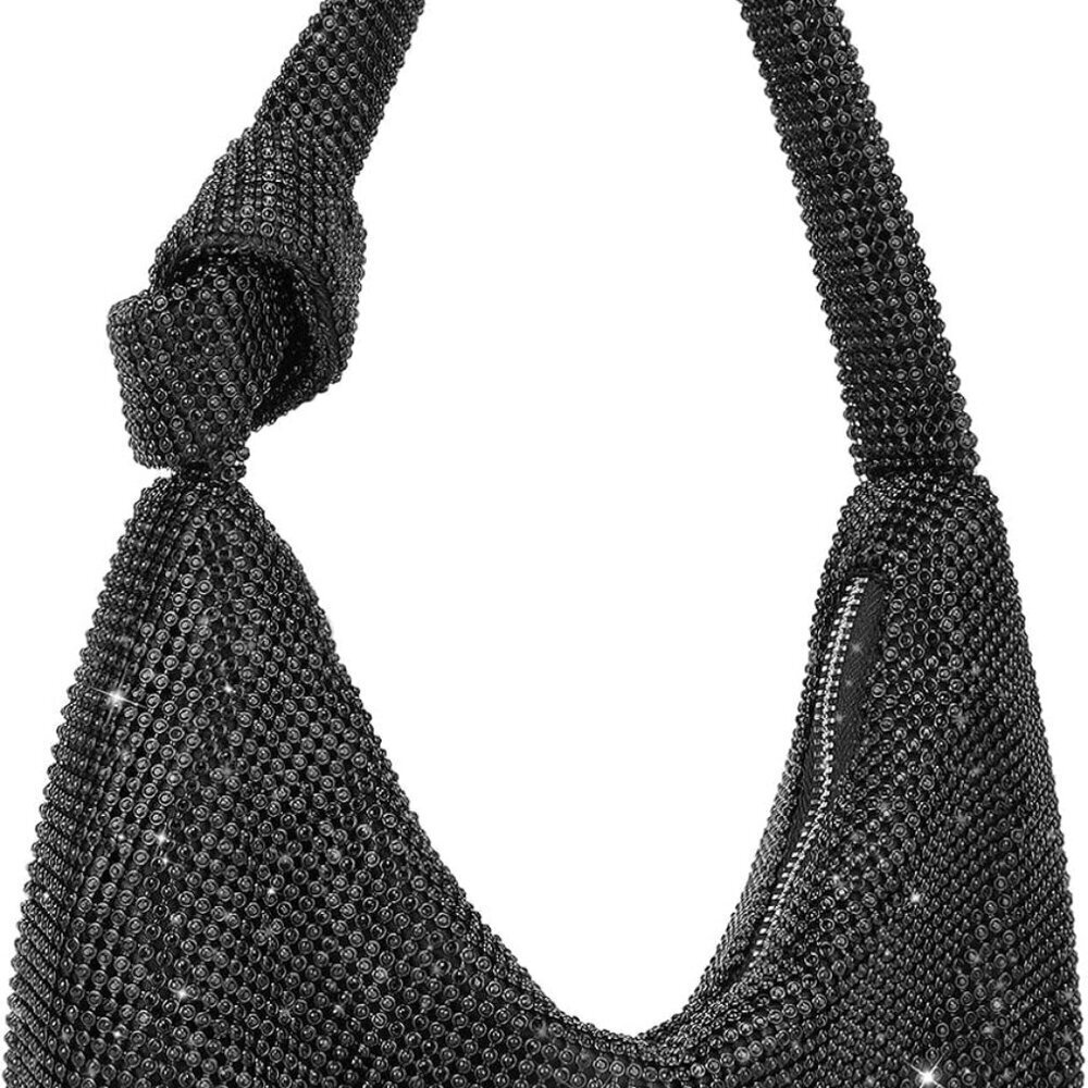 Knotted Rhinestone Purse for Women Formal Evening Clutch Wedding Party Bag